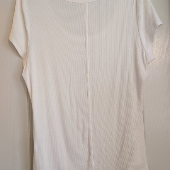 American Eagle White Ribbed Top - Picture 2 of 3